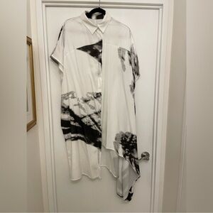 TSOQ TIFFANY Dress Shirt Blouse with Pockets - One Size